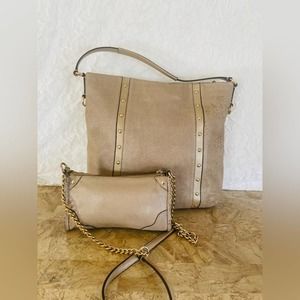 BUNDLE of 2 COACH caviar leather shoulder bag and crossbody